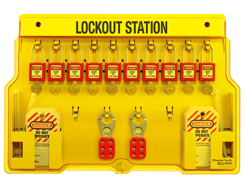 1483B Lockout Tagout Station With Cover 10 Padlock Capacity 1483B Lockout Tagout Station With Cover 10 Padlock Capacity
